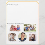 Boter Geel Kerstboom Letter & Foto's Briefhoofd (Achterkant)