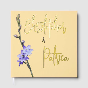 Boter Geel & Lila SunOrchid Foto Bruiloft Gastenboek