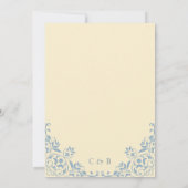 Boter Geel Repetitie Diner Uitnodiging (Achterkant)