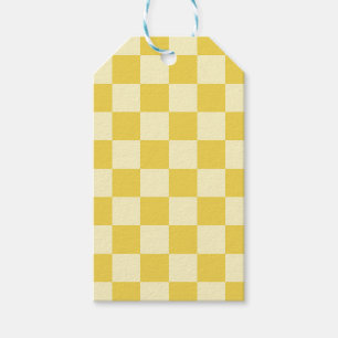 Boter Geel Schaakbord Cadeaulabel