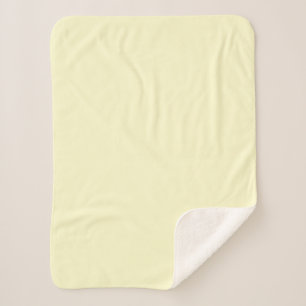 Boter Geel Stevige Kleur Klassiek Elegant Sherpa Deken