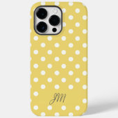 Boter Geel Stippen Personalized Initialen Case-Mate iPhone Case (Achterkant)