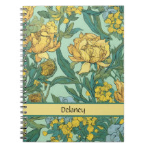 Boter Geel Vintage Retro Bloemig