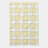 Boter Geel Witte Gekruist Gestreepte Bruidsdouche Theedoek (Verticaal)