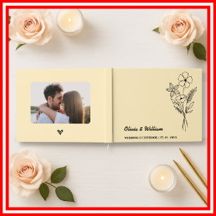 Boter Gele Wilde Bloemen Bruiloft Gastenboek