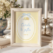 Boter Half Geel Gingham Kaarten en Cadeaus