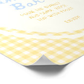 Boter Half Geel Gingham Mimosa Bar Poster (Hoek)