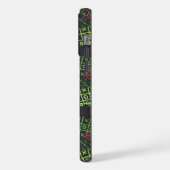 boter kaas en eieren patroon.Groen.B2 DGrijs BG iPhone Hoesje (Linkerkant)