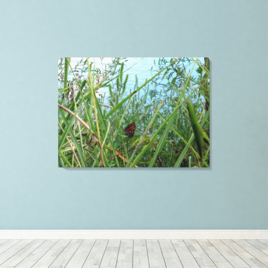 Boter langs de rivier canvas afdruk (Insitu (Houten vloer))