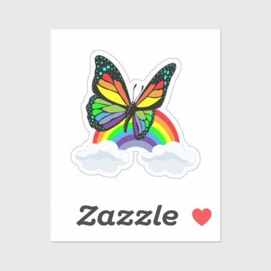 Boter met regenboog sticker (Vel)