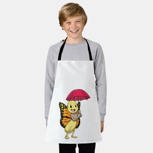 Boter met Umbrella Schort (Gedragen)