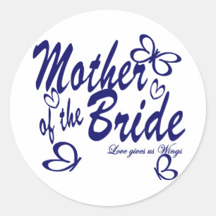 Boter/moeder van de bride ronde sticker