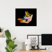 Boter op Lotus Bloom Poster (Thuiskantoor)