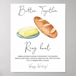 Boter samen Ringjacht vrijgezellenfeest spel Poster