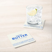 Boter Vierkante Kartonnen Onderzetter (Insitu)