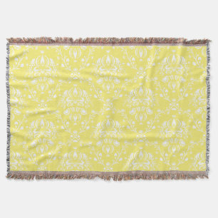 Boter Yellow en White Damask Deken