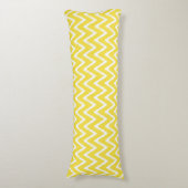 Boter Yellow Southern Cottage Chevrons Lichaamskussen (Voorkant Verticaal)