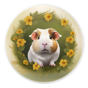 boterbloem-cavia, keramische knop