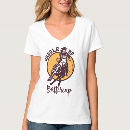 Boterbloem opzadelen t-shirt (Voorkant)