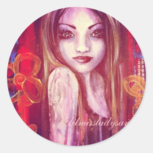 boterbloem ronde sticker (Voorkant)