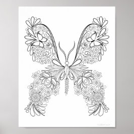 Boterbloemen #3 Gedetailleerde Kleurplaat Poster