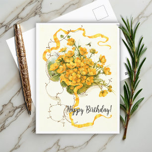 Boterbloemen Vintage Bloemen Briefkaart