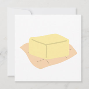 Boterblok op Perkamentpapier Cadeau Kaart