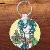 Botercup Fairy Cup Cake Art Sleutelhanger (Voorkant)