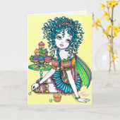 Botercup Snoep Cup Cake Faircard Kaart (Gele Bloem)