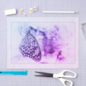 Boterfly Antiek Paars Witte Ontvlek Tissuepapier (Craft)