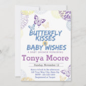 Boterfly Baby shower Invitation Kaart (Voorkant)