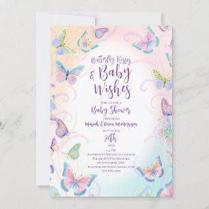Boterfly Baby shower Invitation Kaart