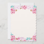 Boterfly Baby shower Invitation Kaart (Achterkant)