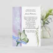 Boterfly-Baby shower-uitnodiging Kaart (Staand voorkant)