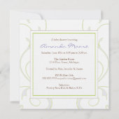 Boterfly-Baby shower-uitnodiging Kaart (Achterkant)