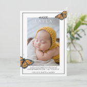 Boterfly Birth Aankondiging (Staand voorkant)