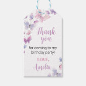 Boterfly Birthday Dank u Label Cadeaulabel (Voorkant)