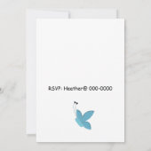 Boterfly Birthday Invitation Kaart (Achterkant)