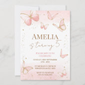 Boterfly Birthday Invitation Kaart (Voorkant)
