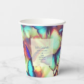 Boterfly Birthday Papieren Bekers (Achterkant)