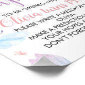 Boterfly Birthday Time Capsule Sign Poster (Hoek)