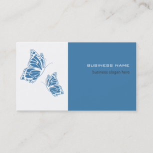 Boterfly blauw en wit elegant modern Eenvoudig Visitekaartje