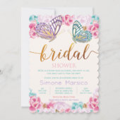 Boterfly Bridal Shower Invitation Kaart (Voorkant)