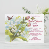 Boterfly Bridal Shower Invitation Kaart (Staand voorkant)