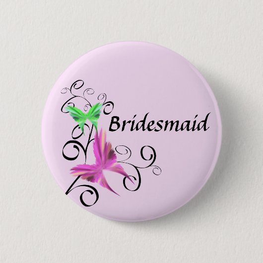 Boterfly Bridesmaid Button (Voorkant)