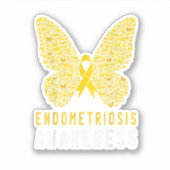 Boterfly Endometriosis Awareness Maand Sticker (Voorkant)