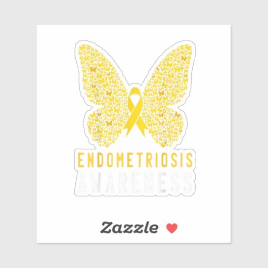 Boterfly Endometriosis Awareness Maand Sticker (Vel)