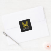 Boterfly Endometriosis Awareness Maand Vierkante Sticker (Envelop)