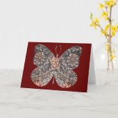 Boterfly Floral Art Kaart Series 11 (Gele Bloem)