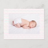 Boterfly Floral Baby Birth Announding Aankondigingskaart (Achterkant)